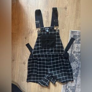 Plaid Overalls - Like New